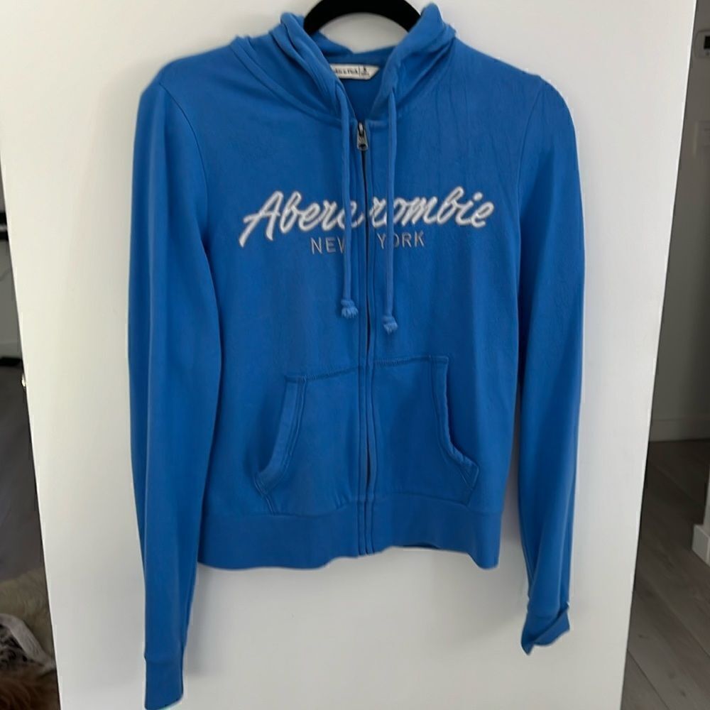 Abercrombie & Fitch hoodie cardigan blue S
